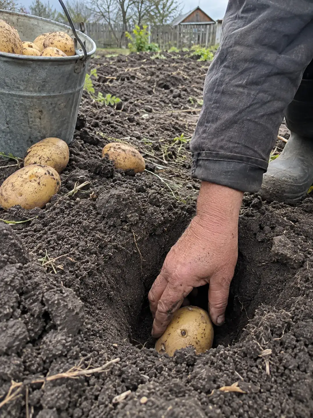 ФОТО_24 — бульба в лунці, видно глибину